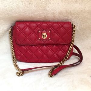 Marc Jacobs Red Leather Quilted Crossbody